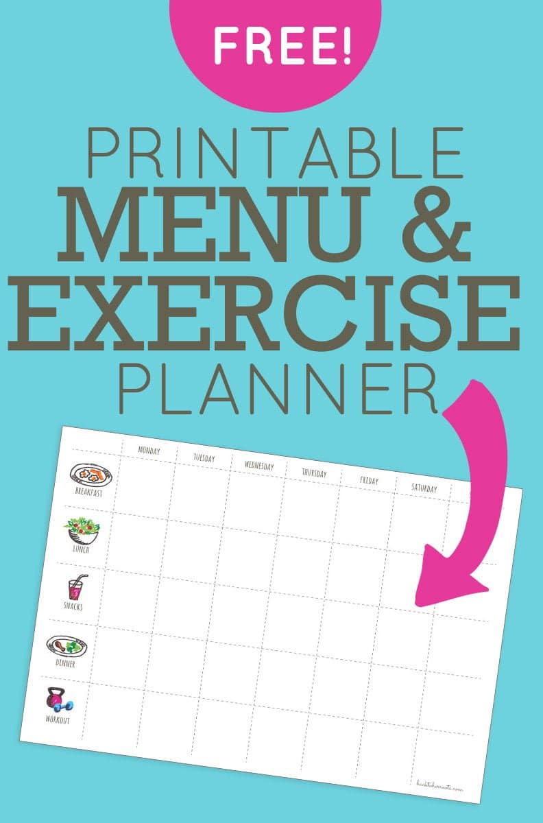 menu + exercise planner (free printable!) Wholefully