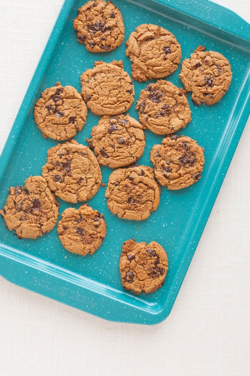 Chocolate Chip Almond Butter Cookies - Cookie Sheet