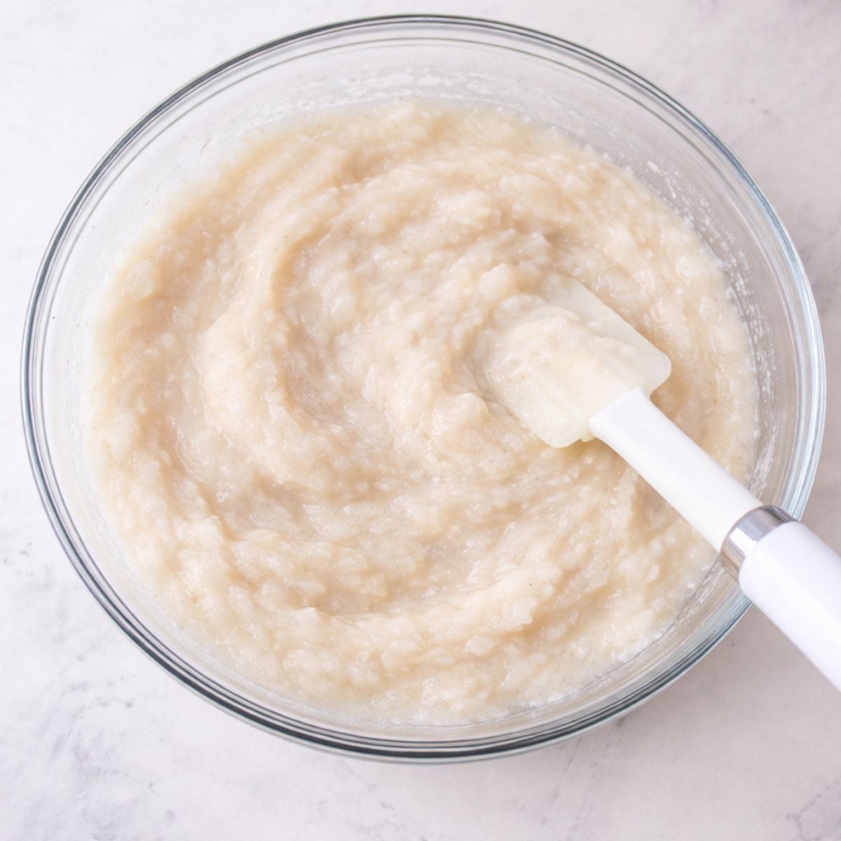 Finished snow ice cream in a bowl