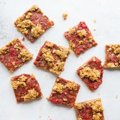 Strawberry-Rhubarb Pie Squares