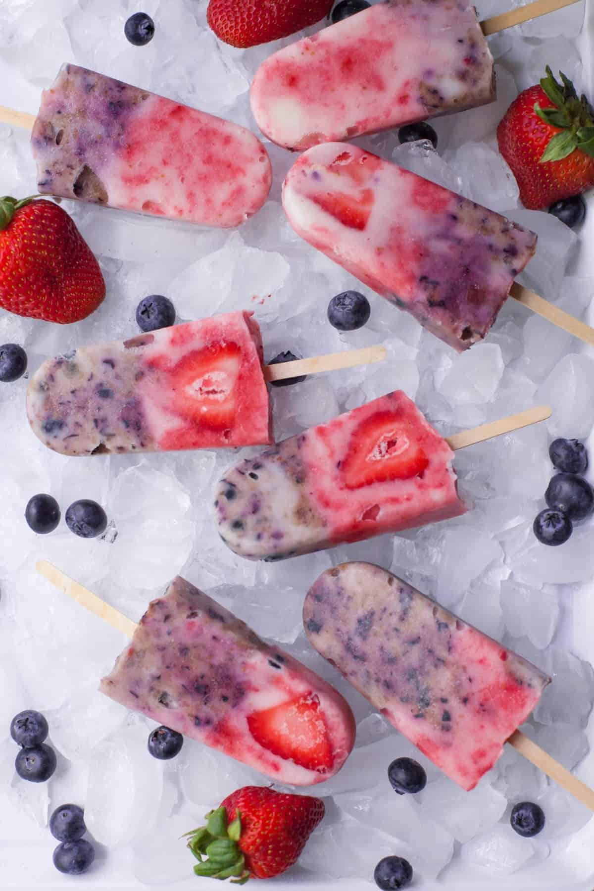 4-Ingredient Berry Yogurt Popsicles