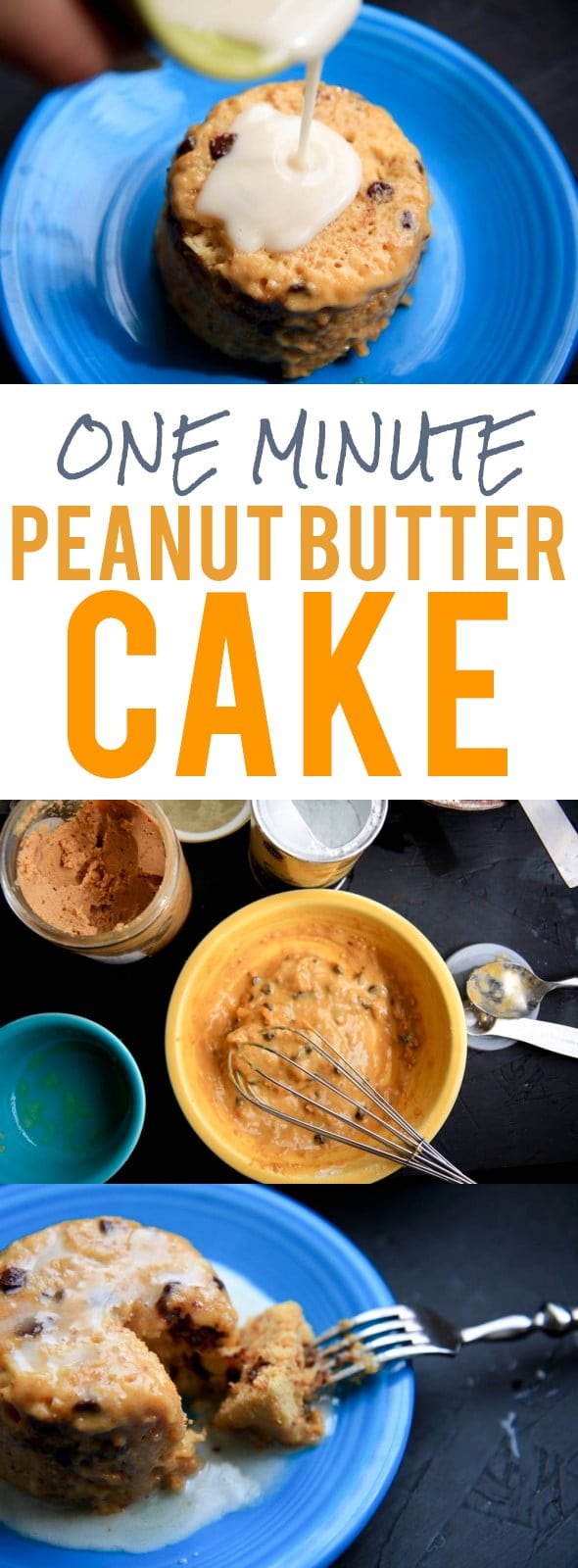 One Minute Peanut Butter Cake