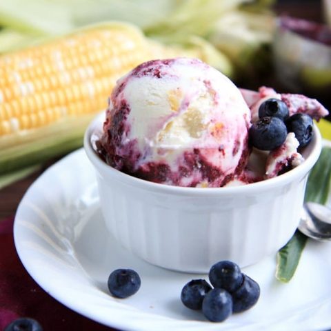 Sweet Corn and Three Berry Ice Cream