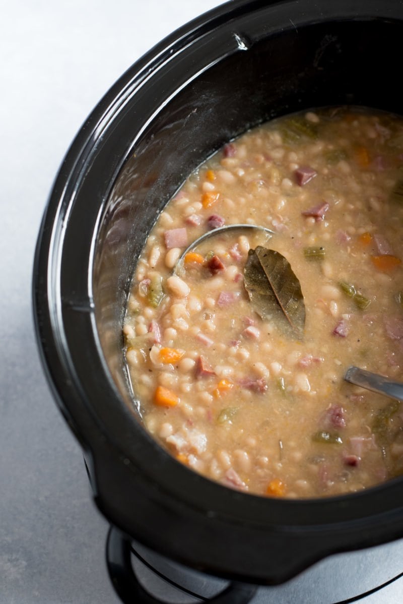 Slow Cooker Ham and Bean Soup Recipe Wholefully
