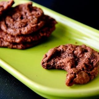 Flourless Double Chocolate Nut Butter Cookies