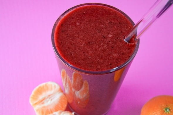 orange pom-berry smoothie