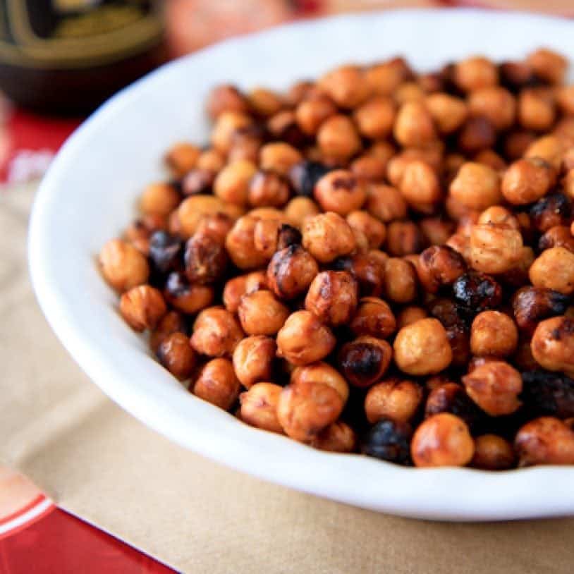 sweet and spicy roasted chickpeas | Wholefully