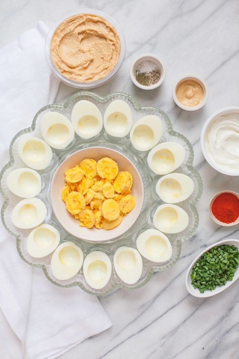 Hummus Deviled Eggs - Ingredients