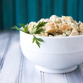 Yogurt-Hummus Potato Salad