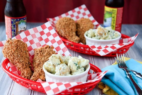 crispy baked fried chicken drumsticks