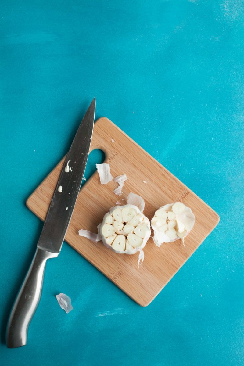 How to Make Roasted Garlic - Cut