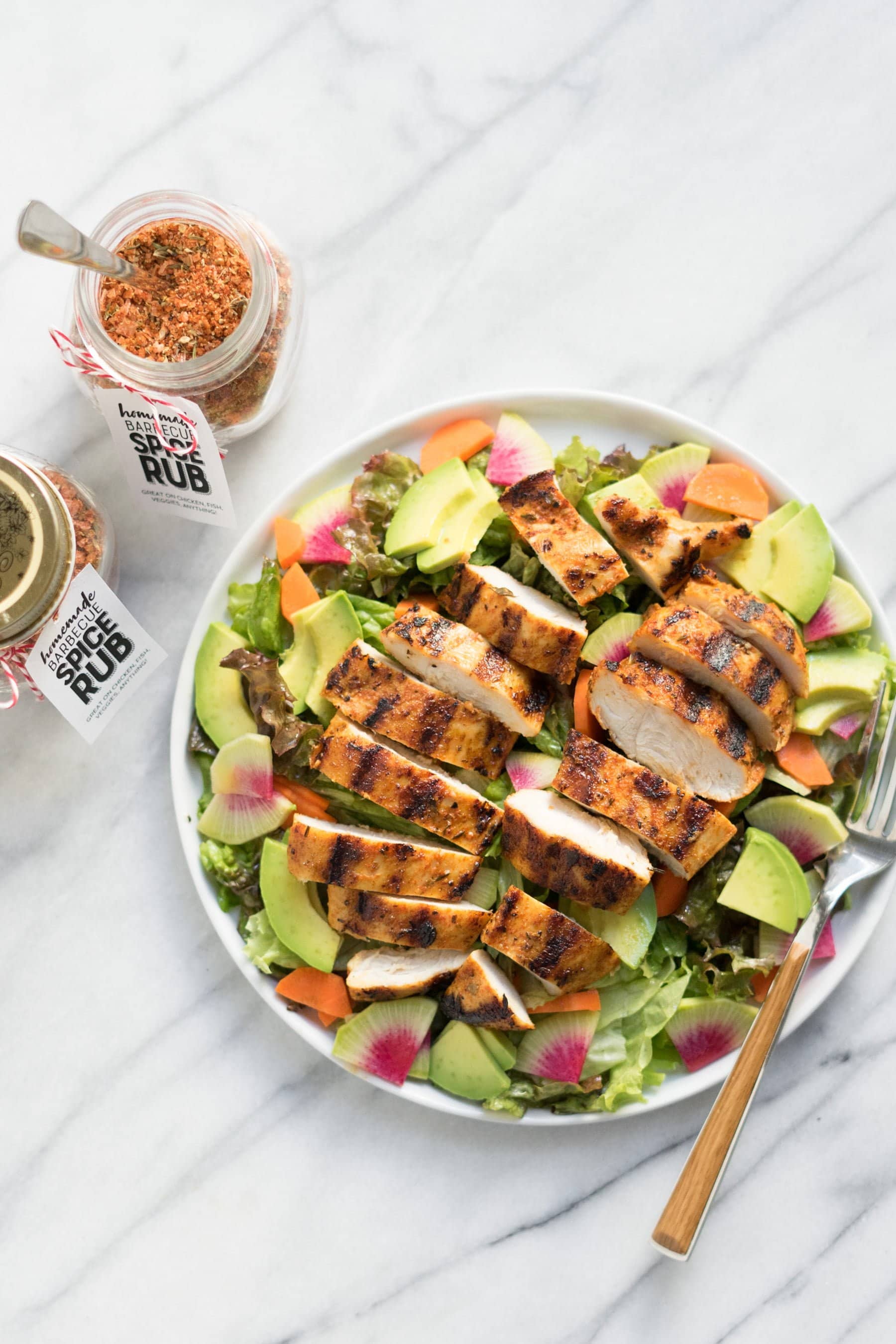 Salad with Barbecue Spice Rub