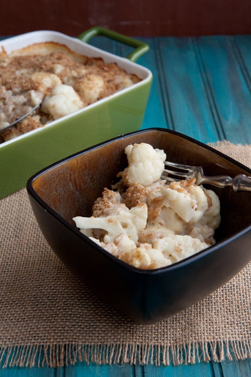 cauliflower and farro bake