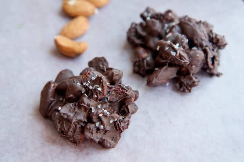 Dark Chocolate Almond and Blueberry Clusters