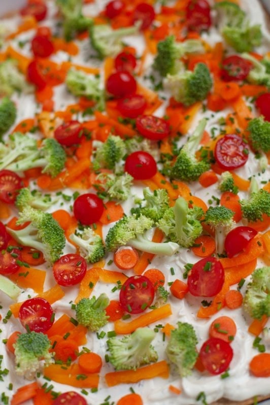 Cold Veggie Pizza Appetizers Wholefully