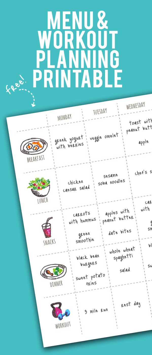 Menu and Workout Planner