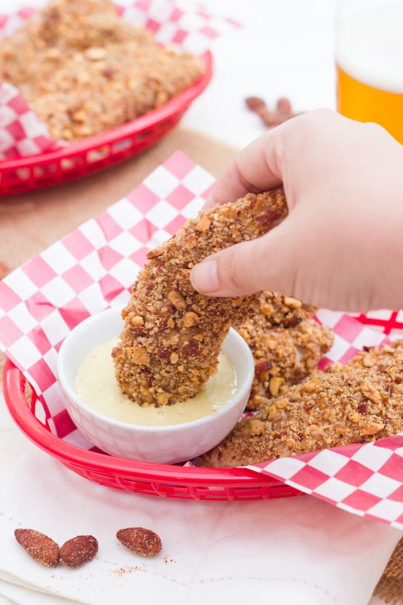 Honey Chipotle Almond-Crusted Chicken Strips