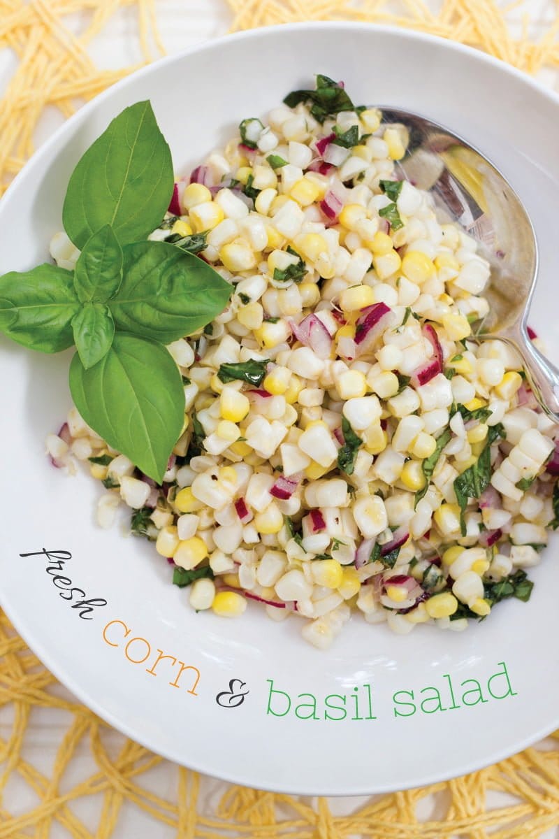 Fresh Corn and Basil Salad