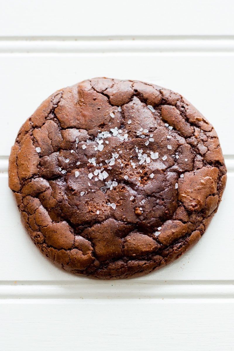 Salted Caramel Dark Chocolate Brownie Cookies