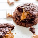 Salted Caramel Dark Chocolate Brownie Cookies