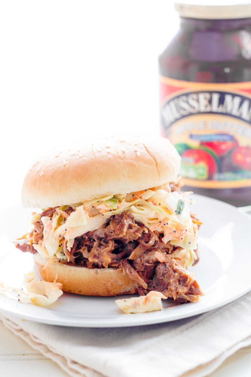 Slow Cooker Apple Butter Pulled Pork | Wholefully