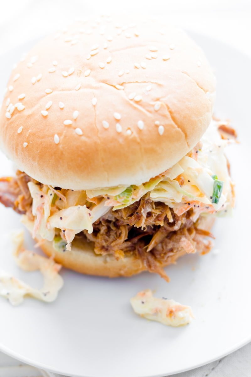 Slow Cooker Apple Butter Pulled Pork | Wholefully