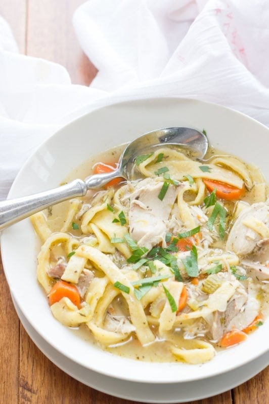 Homemade Chicken Noodle Soup from Scratch | Wholefully