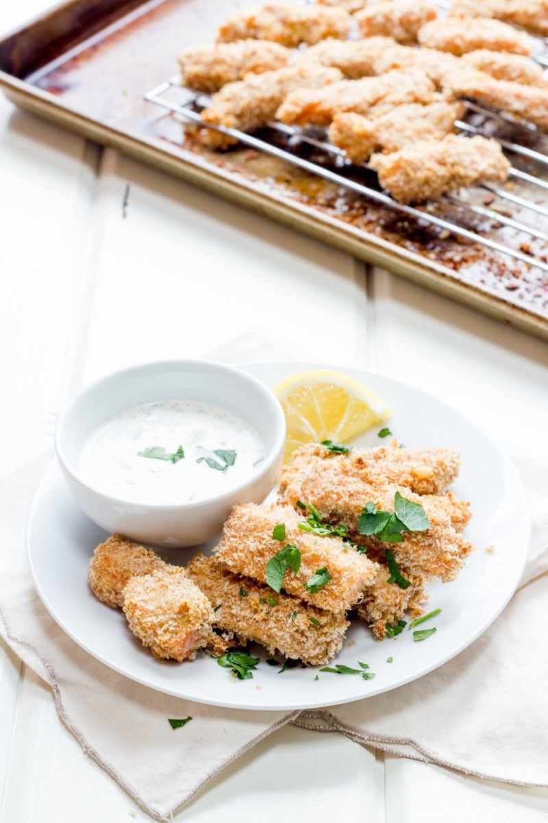 Baked Salmon Fish Sticks