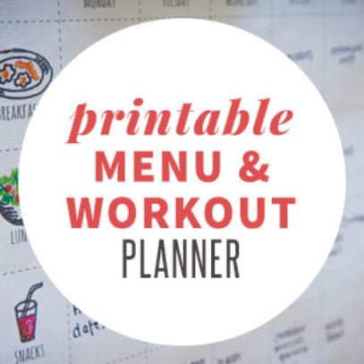 Printable Menu and Workout Planner