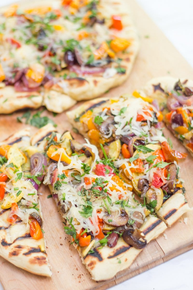 Grilled Veggie and Pesto Flatbreads