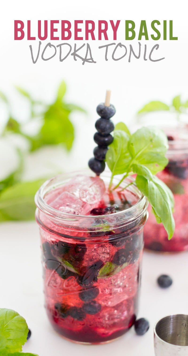 Blueberry Basil Vodka Tonic Wholefully