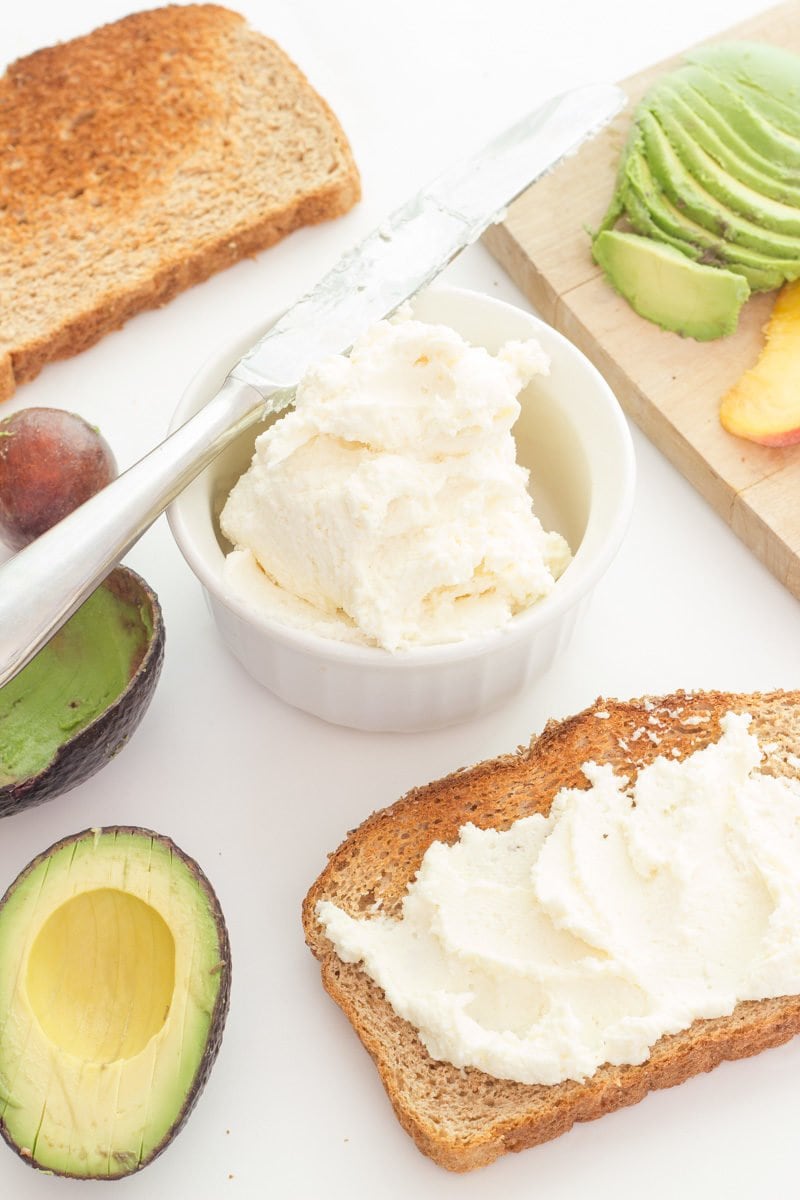 Peach, Whipped Feta, and Avocado Toast