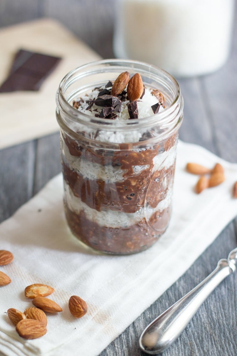 Chocolate Coconut Overnight Oats | Wholefully