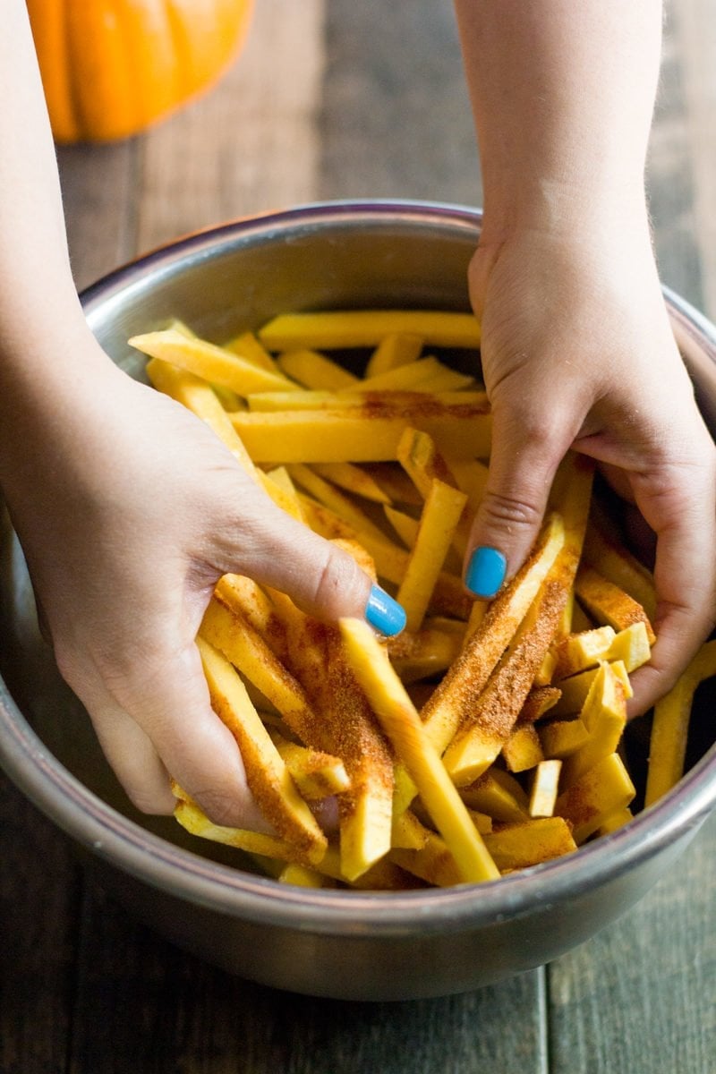 Baked Parmesan Pumpkin Fries