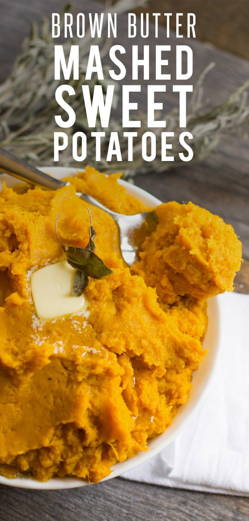 Brown Butter Mashed Sweet Potatoes