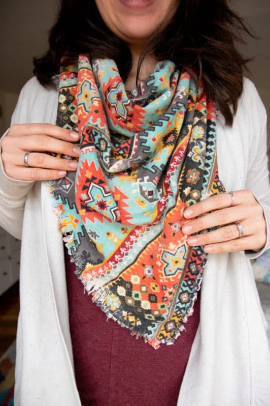 DIY No Sew Flannel Blanket Scarf Wholefully