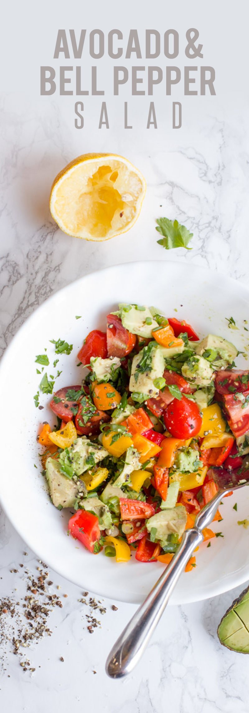 Avocado Bell Pepper Salad | Wholefully