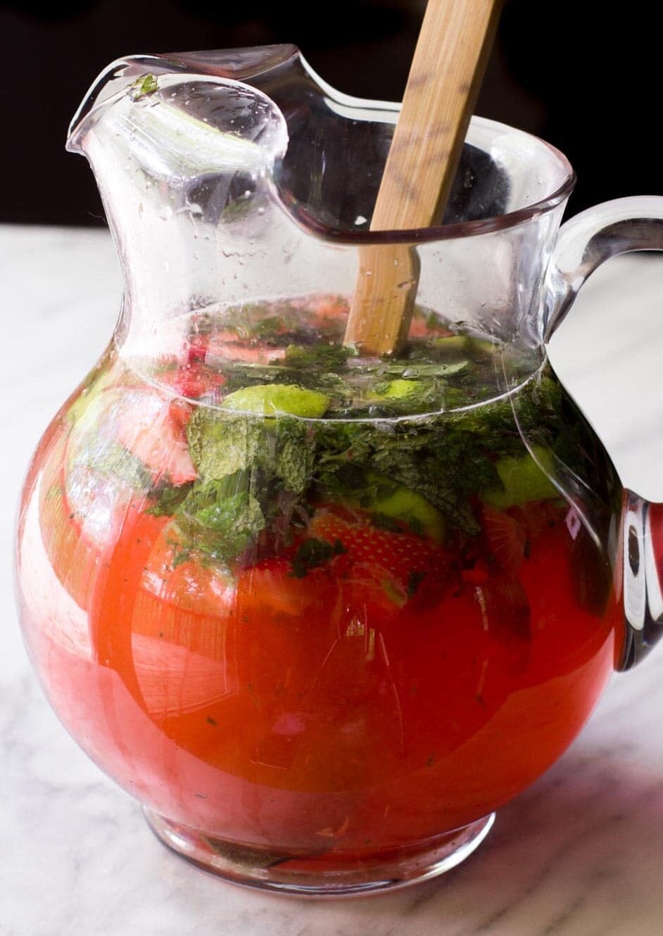 Pitcher Strawberry Mojitos