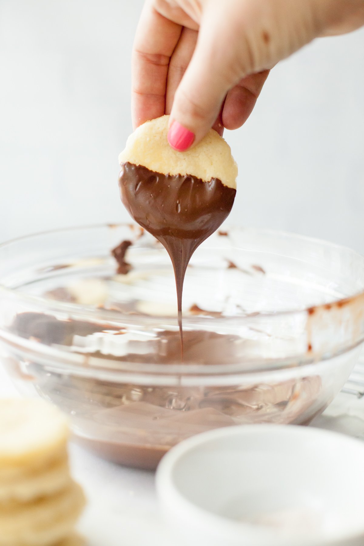 Small Batch Chocolate Dipped Shortbread Cookies