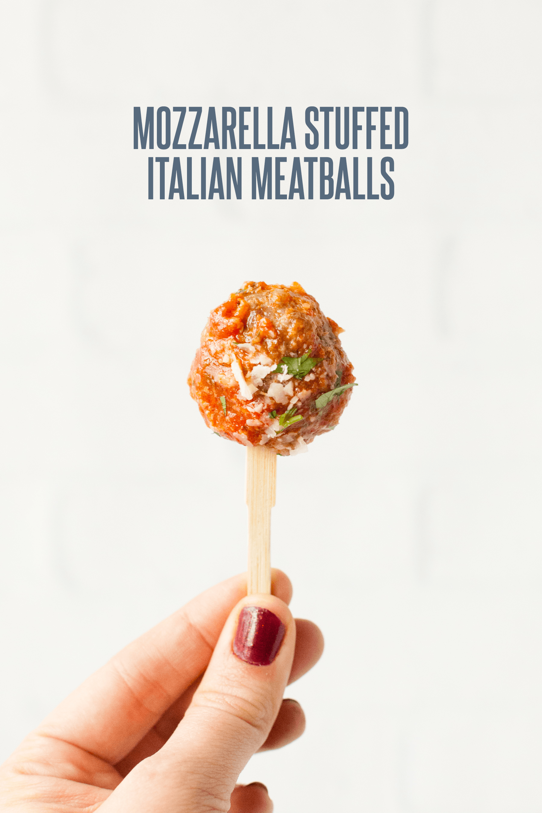 Mozzarella Stuffed Italian Meatballs