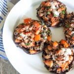 Grilled Herb and Tomato Stuffed Portabella Mushrooms