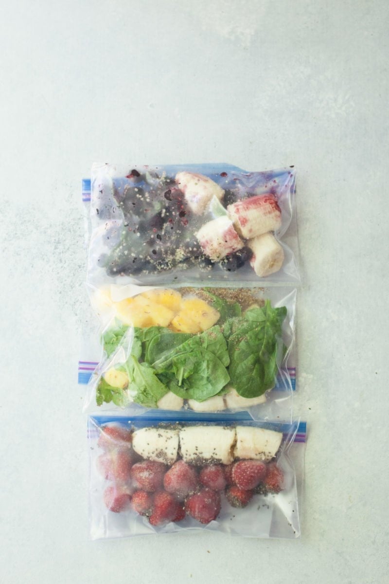 Meal Prep Smoothies In Bags