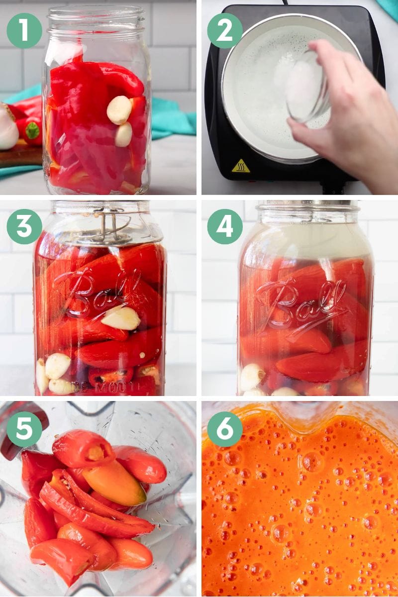 Step by step photos of how to make hot sauce