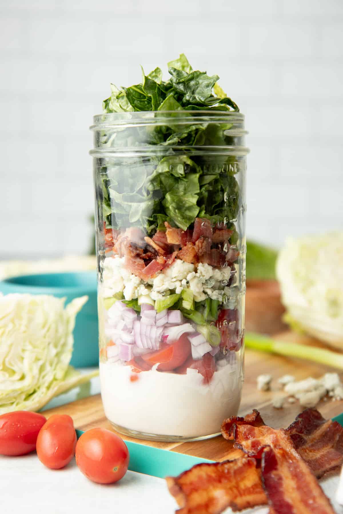 Wedge Salad in a Jar
