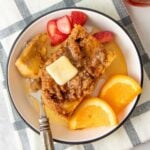 French toast breakfast bake on a plate