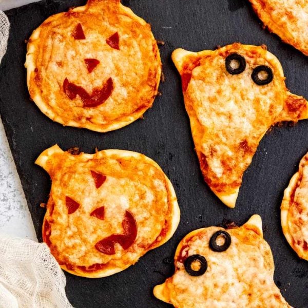 Easy Peasy Mini Halloween Pizza | Wholefully