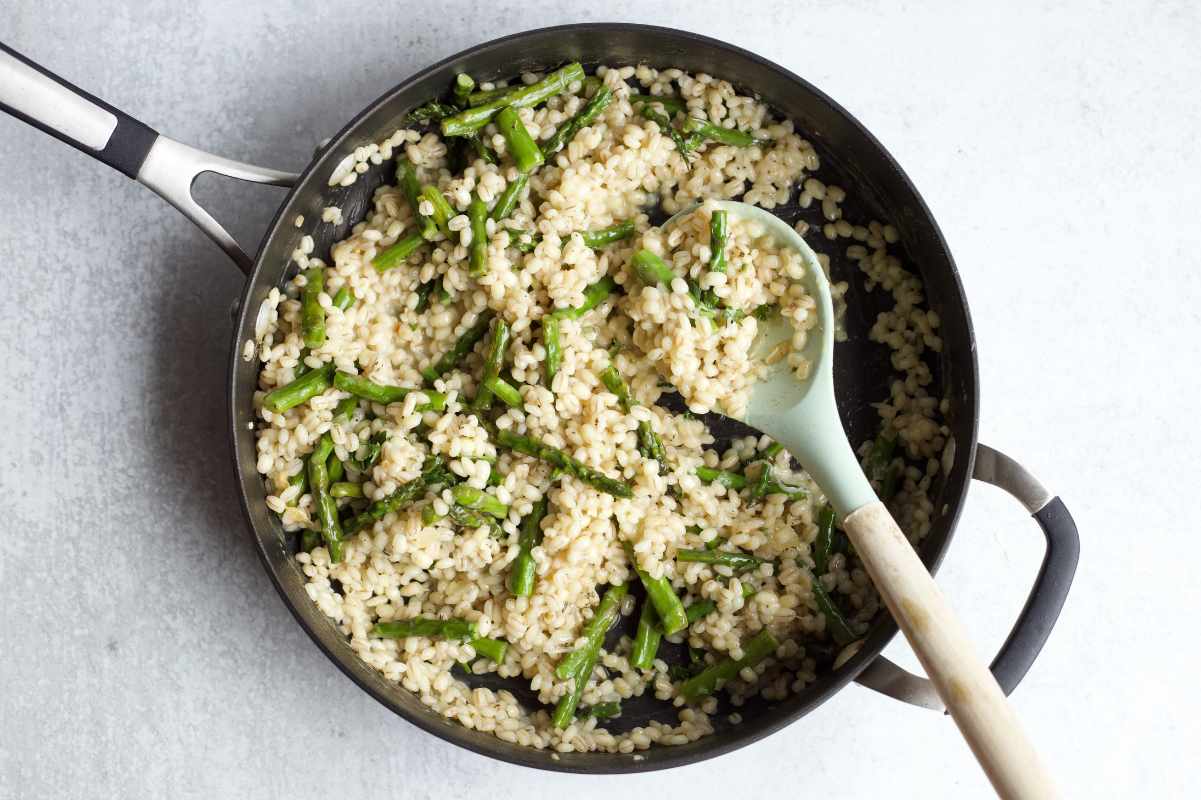 Barley Risotto with Asparagus 