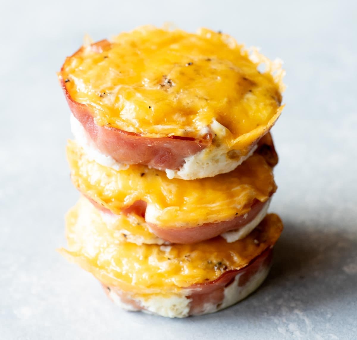 Ham and Egg Cups with Cheddar