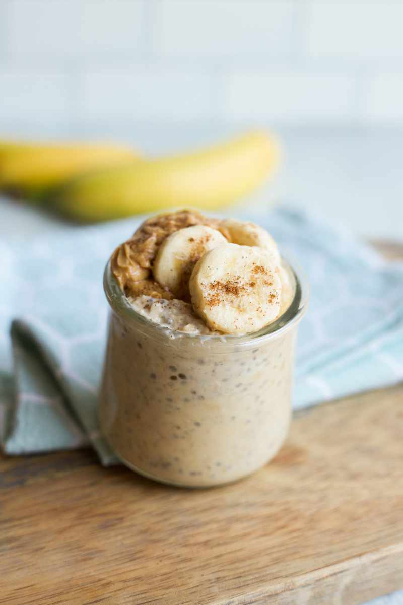 Peanut Butter Banana Overnight Oats Recipe | Wholefully
