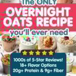 Overnight oats recipes collage